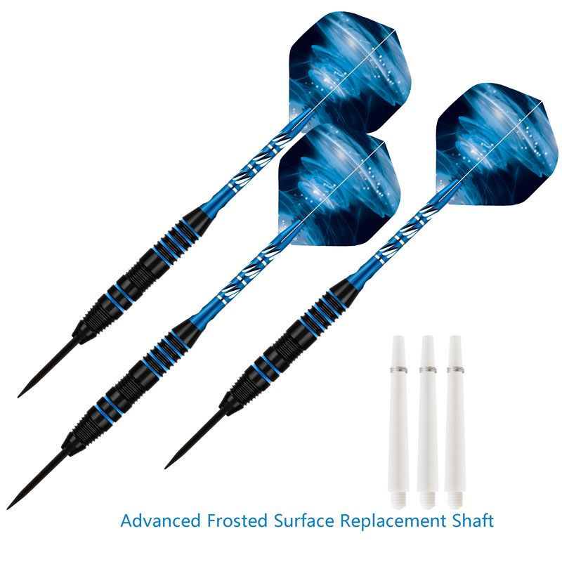 Tungsten Darts 3pcs/sets with Case+Steel Tip Needle+Barrel+Flights+Sports Shafts Professional Monochrome/Bicolor Darts Gifts