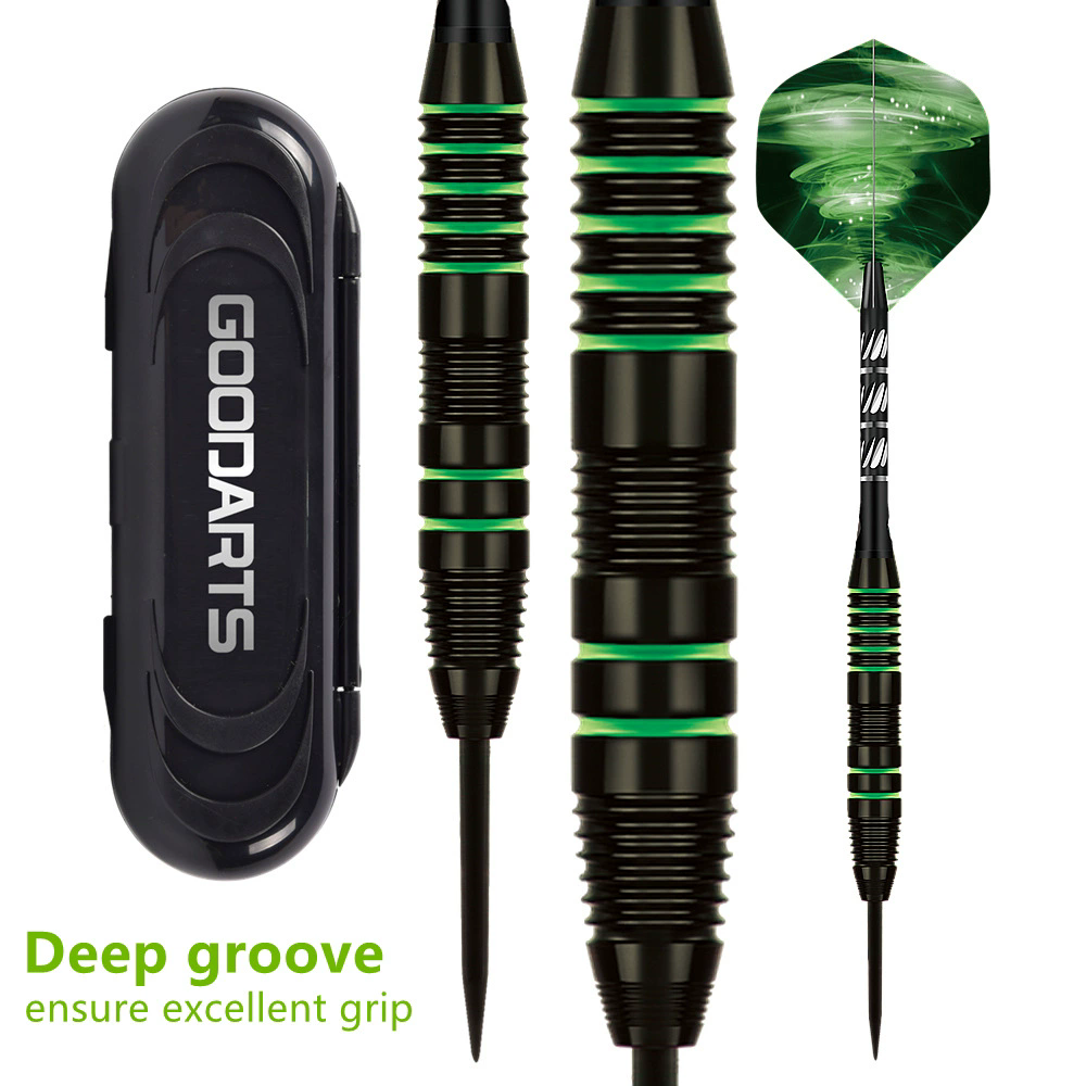 Tungsten Darts 3pcs/sets with Case+Steel Tip Needle+Barrel+Flights+Sports Shafts Professional Monochrome/Bicolor Darts Gifts