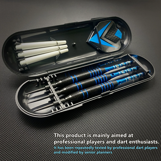 Tungsten Darts 3pcs/sets with Case+Steel Tip Needle+Barrel+Flights+Sports Shafts Professional Monochrome/Bicolor Darts Gifts
