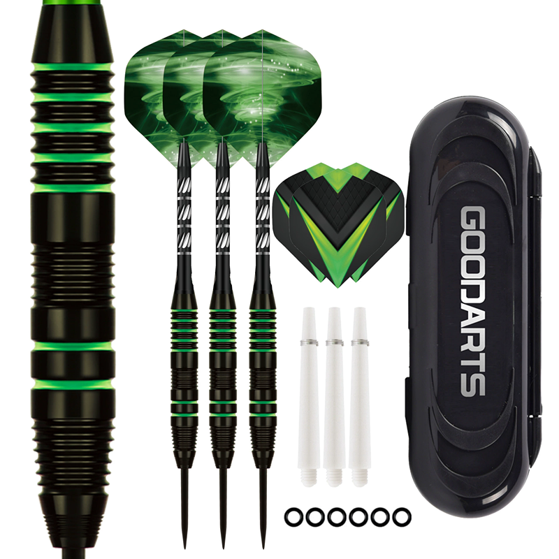 Tungsten Darts 3pcs/sets with Case+Steel Tip Needle+Barrel+Flights+Sports Shafts Professional Monochrome/Bicolor Darts Gifts