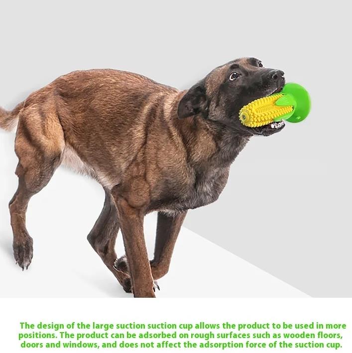 Pet Teething Toy For Aggressive Chewers Sounding Dog Chew Stick Corn Bite Resistant Pet Fun Squeak Toy Teething Cleaner Supplies