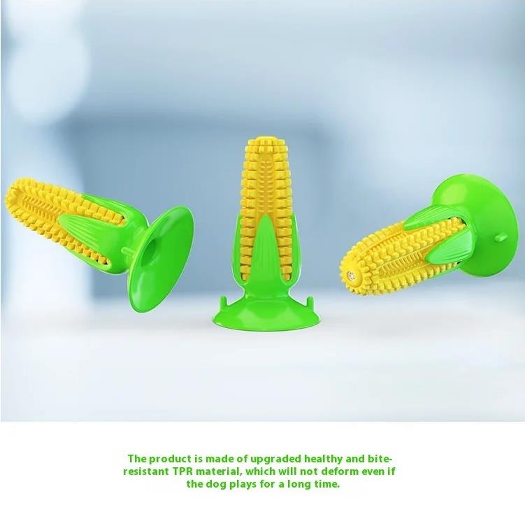 Pet Teething Toy For Aggressive Chewers Sounding Dog Chew Stick Corn Bite Resistant Pet Fun Squeak Toy Teething Cleaner Supplies