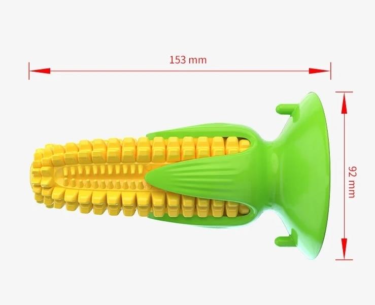 Pet Teething Toy For Aggressive Chewers Sounding Dog Chew Stick Corn Bite Resistant Pet Fun Squeak Toy Teething Cleaner Supplies