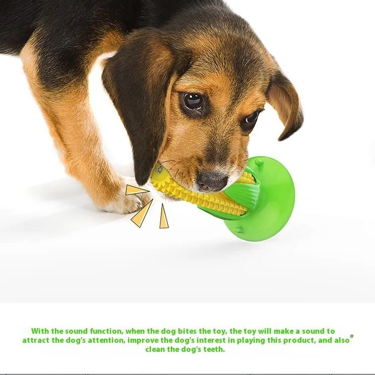 Pet Teething Toy For Aggressive Chewers Sounding Dog Chew Stick Corn Bite Resistant Pet Fun Squeak Toy Teething Cleaner Supplies