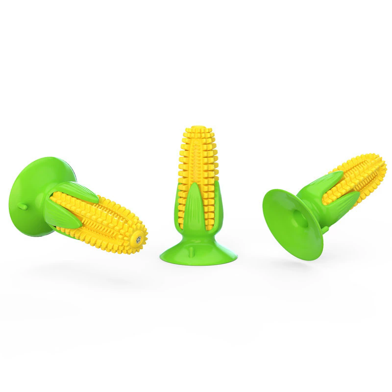 Pet Teething Toy For Aggressive Chewers Sounding Dog Chew Stick Corn Bite Resistant Pet Fun Squeak Toy Teething Cleaner Supplies