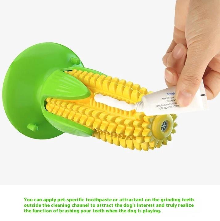 Pet Teething Toy For Aggressive Chewers Sounding Dog Chew Stick Corn Bite Resistant Pet Fun Squeak Toy Teething Cleaner Supplies