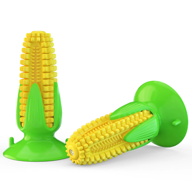 Pet Teething Toy For Aggressive Chewers Sounding Dog Chew Stick Corn Bite Resistant Pet Fun Squeak Toy Teething Cleaner Supplies