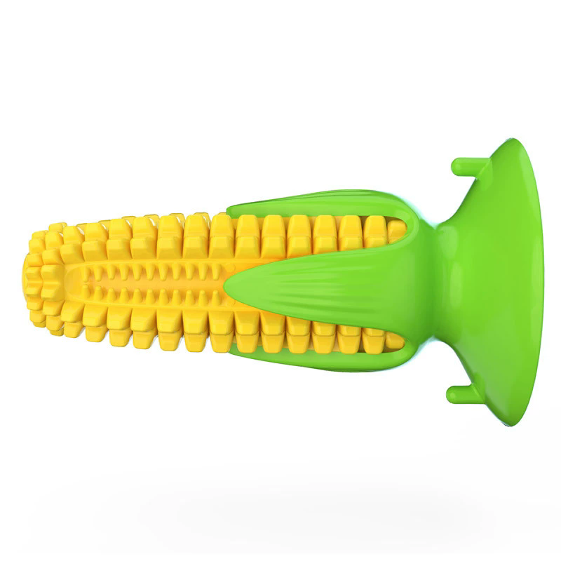 Pet Teething Toy For Aggressive Chewers Sounding Dog Chew Stick Corn Bite Resistant Pet Fun Squeak Toy Teething Cleaner Supplies