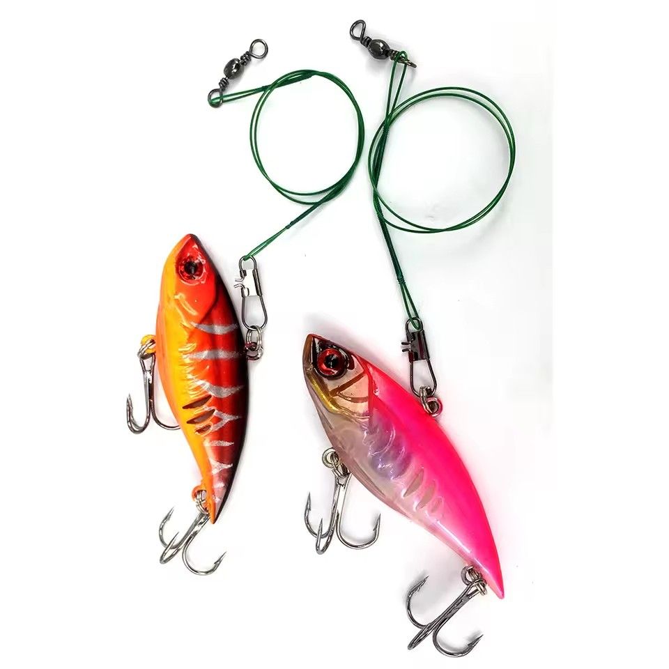 60Pcs Fishing Leader line Steel Wire Leader Fishing lure hooks connector catfish rig Saltwater rig leader Fishing tackle