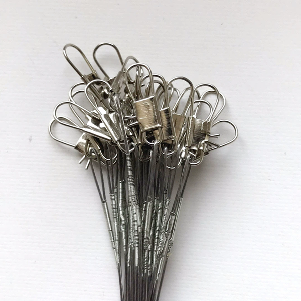 60Pcs Fishing Leader line Steel Wire Leader Fishing lure hooks connector catfish rig Saltwater rig leader Fishing tackle