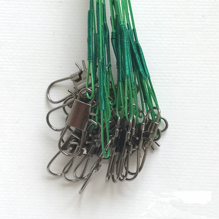 60Pcs Fishing Leader line Steel Wire Leader Fishing lure hooks connector catfish rig Saltwater rig leader Fishing tackle