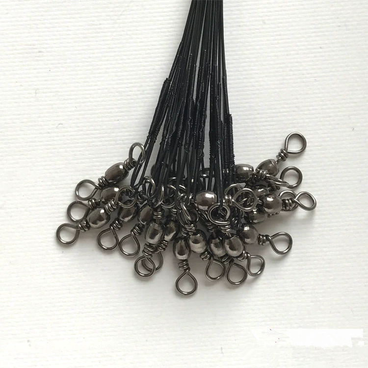 60Pcs Fishing Leader line Steel Wire Leader Fishing lure hooks connector catfish rig Saltwater rig leader Fishing tackle