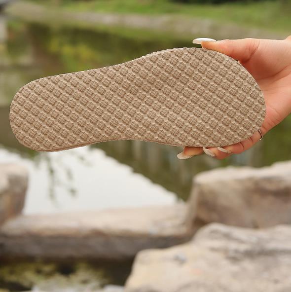 Women Slippers Fashion Trend Bow Anti Slip Sandals Wear-resistant Comfortable Soft Sole Flat Heel Slippers Home Slides Women