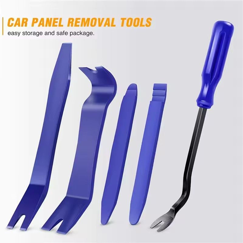 5Pcs Auto Door Clip Panel Trim Removal Tools Kits Navigation Blades Disassembly Car Interior Seesaw Conversion Repairing Tool