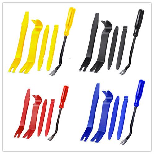 5Pcs Auto Door Clip Panel Trim Removal Tools Kits Navigation Blades Disassembly Car Interior Seesaw Conversion Repairing Tool