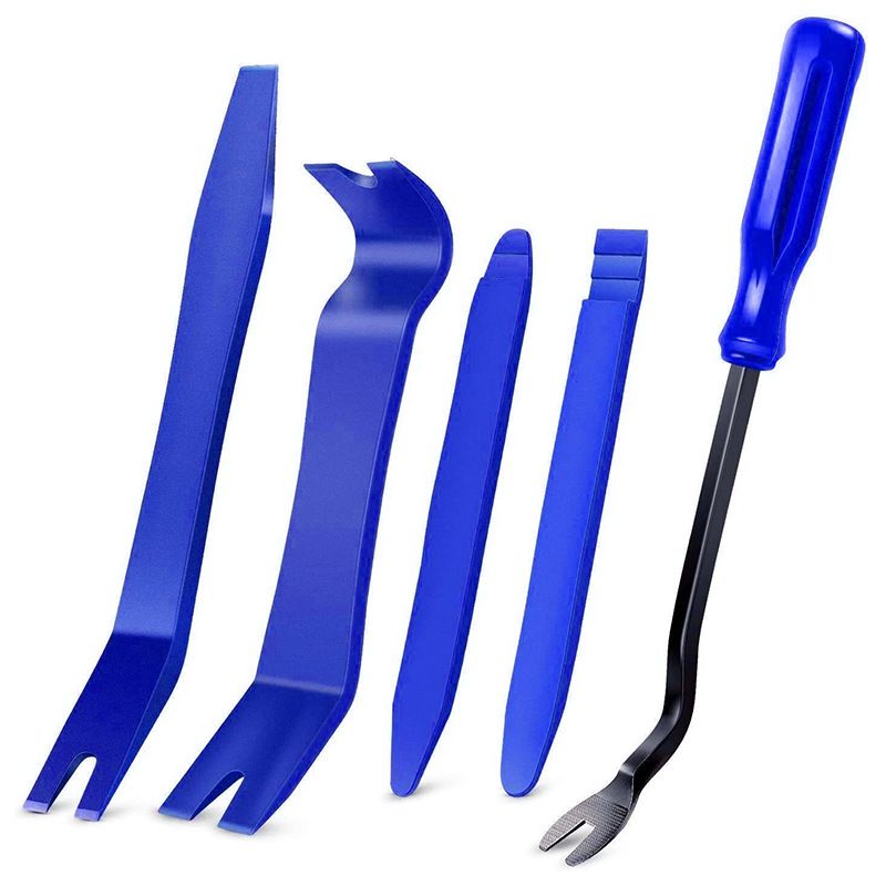 5Pcs Auto Door Clip Panel Trim Removal Tools Kits Navigation Blades Disassembly Car Interior Seesaw Conversion Repairing Tool