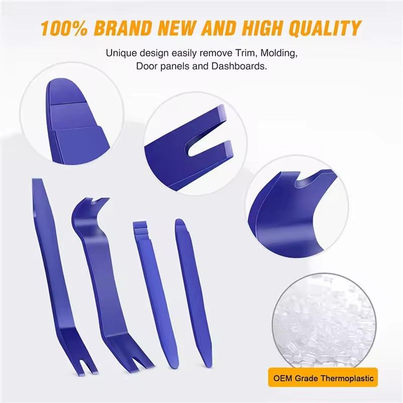 5Pcs Auto Door Clip Panel Trim Removal Tools Kits Navigation Blades Disassembly Car Interior Seesaw Conversion Repairing Tool