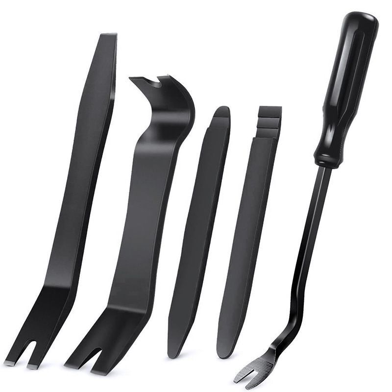 5Pcs Auto Door Clip Panel Trim Removal Tools Kits Navigation Blades Disassembly Car Interior Seesaw Conversion Repairing Tool
