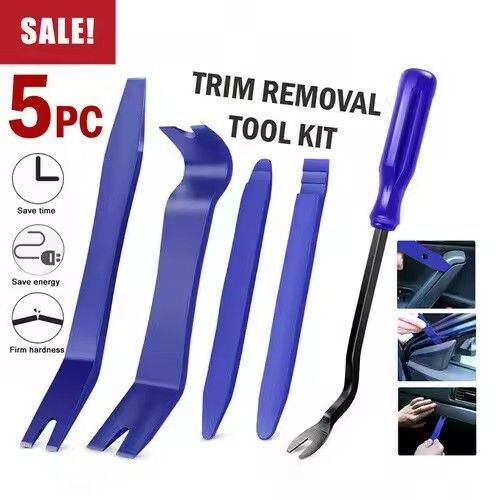 5Pcs Auto Door Clip Panel Trim Removal Tools Kits Navigation Blades Disassembly Car Interior Seesaw Conversion Repairing Tool