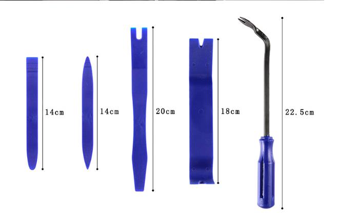 5Pcs Auto Door Clip Panel Trim Removal Tools Kits Navigation Blades Disassembly Car Interior Seesaw Conversion Repairing Tool