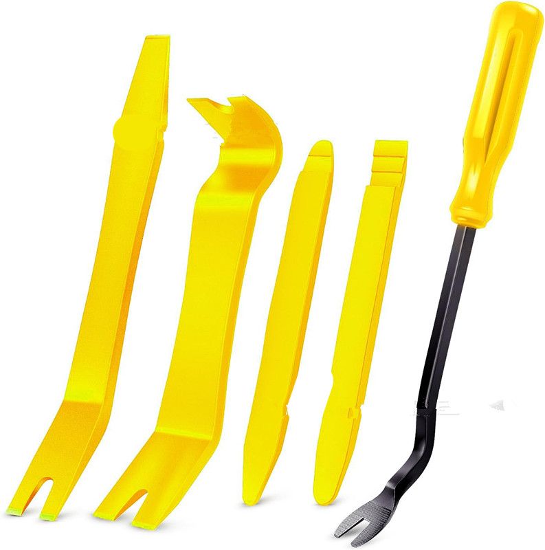 5Pcs Auto Door Clip Panel Trim Removal Tools Kits Navigation Blades Disassembly Car Interior Seesaw Conversion Repairing Tool