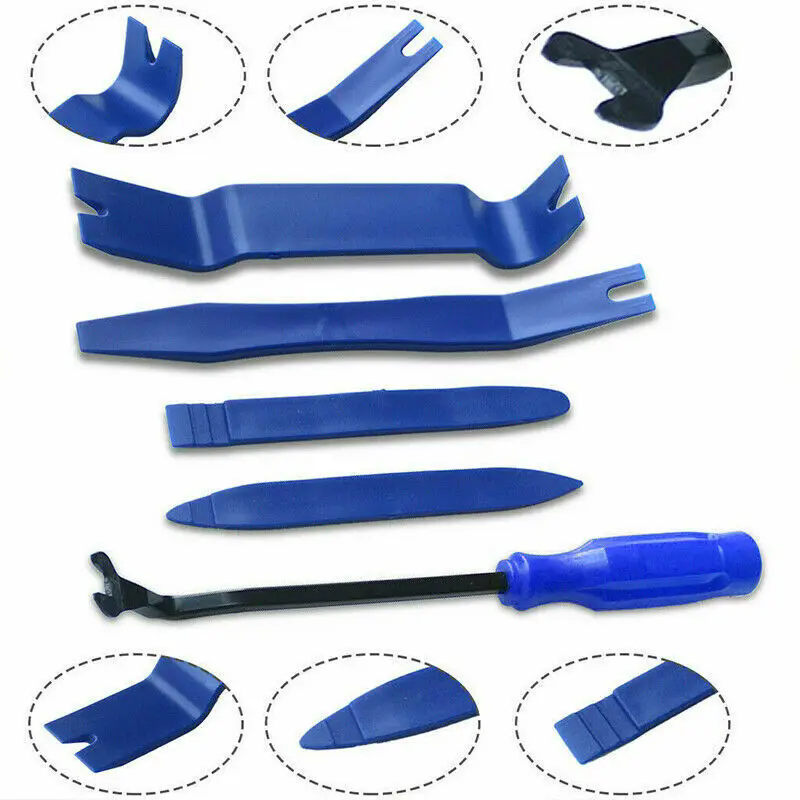 5Pcs Auto Door Clip Panel Trim Removal Tools Kits Navigation Blades Disassembly Car Interior Seesaw Conversion Repairing Tool