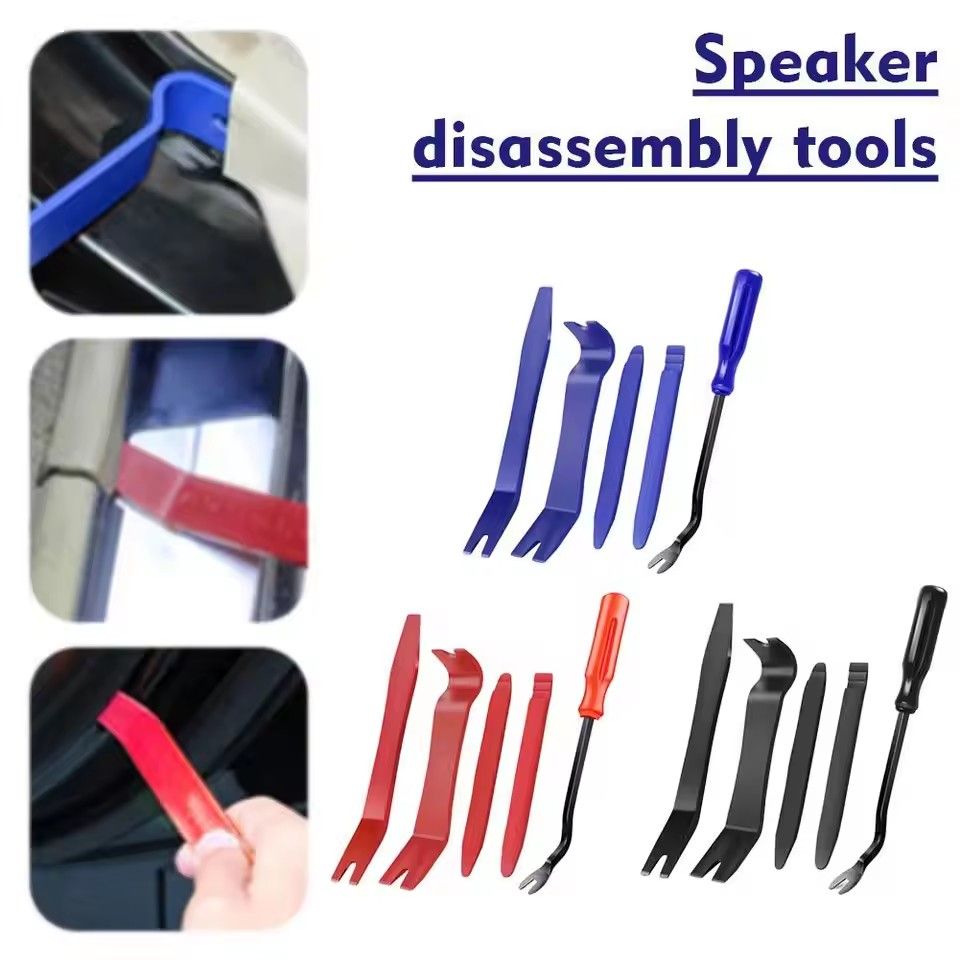 5Pcs Auto Door Clip Panel Trim Removal Tools Kits Navigation Blades Disassembly Car Interior Seesaw Conversion Repairing Tool