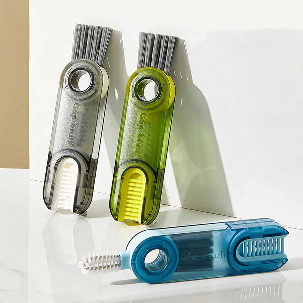 1PC cleaning brush three in one cup brush water cup cleaning artifact thermos bottle gap U-shaped cup mouth cup lid brush