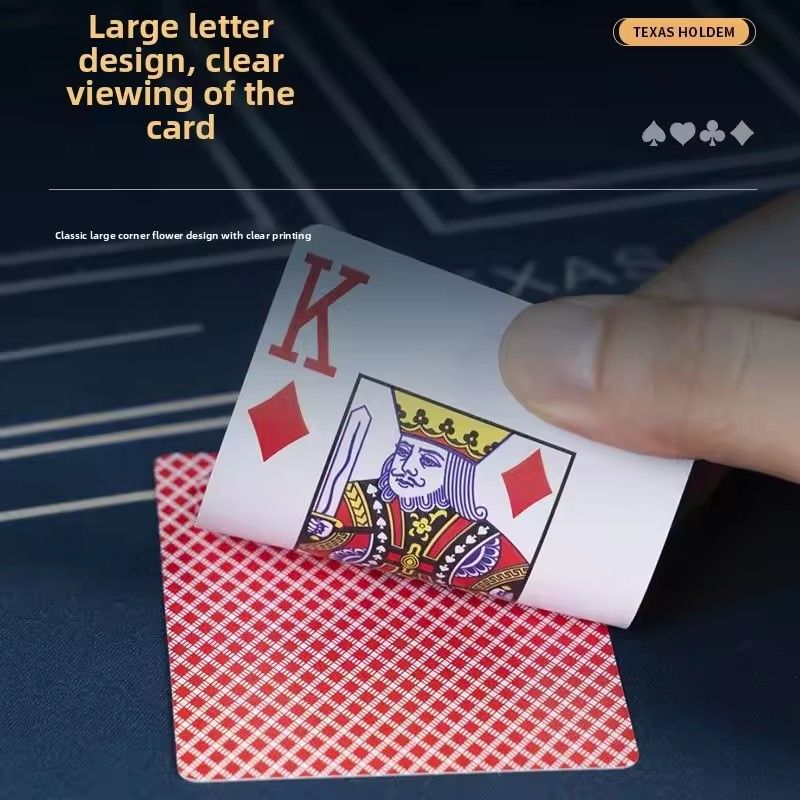 1 Pack Universal Durable Baccarat Texas Poker Cards Plastic Playing Cards Waterproof Smooth Poker Card Board Bridge Games