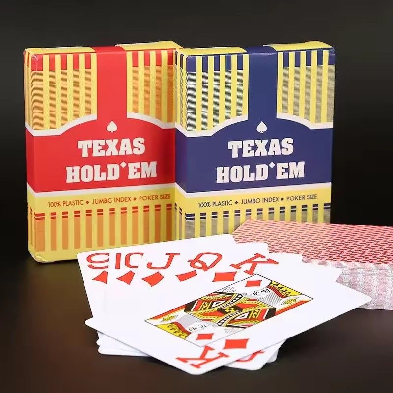 1 Pack Universal Durable Baccarat Texas Poker Cards Plastic Playing Cards Waterproof Smooth Poker Card Board Bridge Games