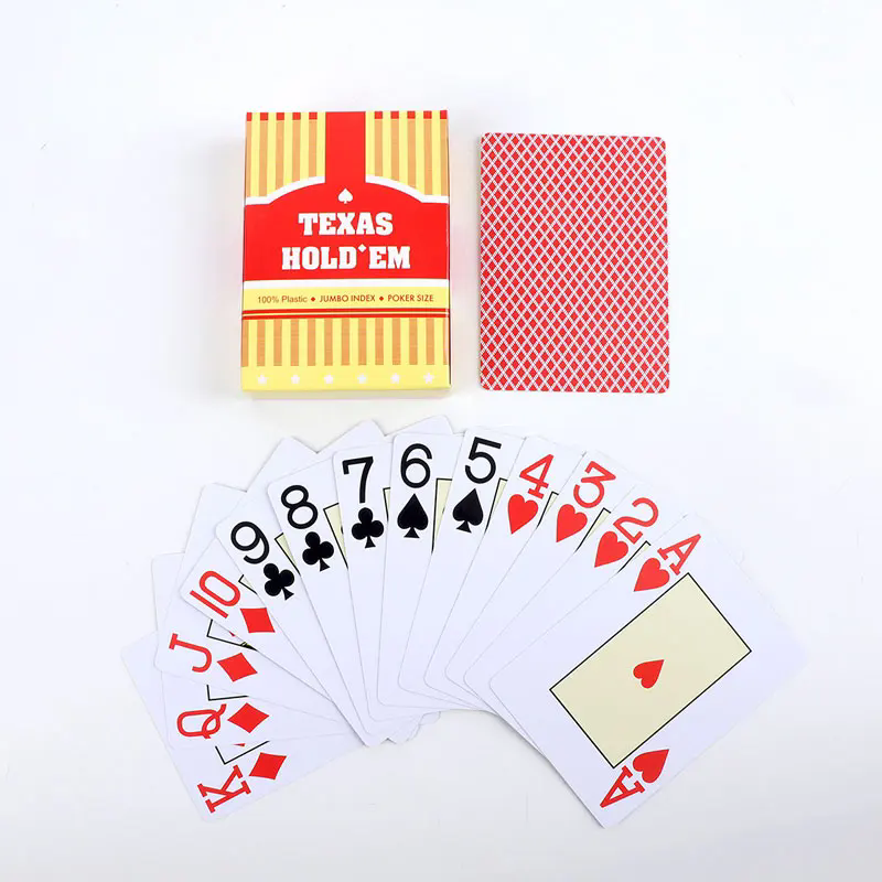 1 Pack Universal Durable Baccarat Texas Poker Cards Plastic Playing Cards Waterproof Smooth Poker Card Board Bridge Games
