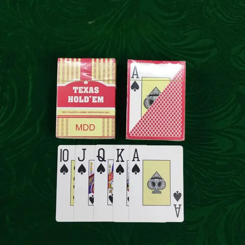 1 Pack Universal Durable Baccarat Texas Poker Cards Plastic Playing Cards Waterproof Smooth Poker Card Board Bridge Games