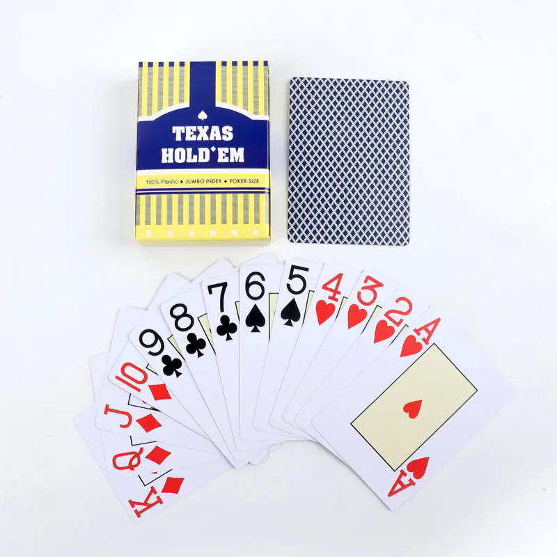 1 Pack Universal Durable Baccarat Texas Poker Cards Plastic Playing Cards Waterproof Smooth Poker Card Board Bridge Games