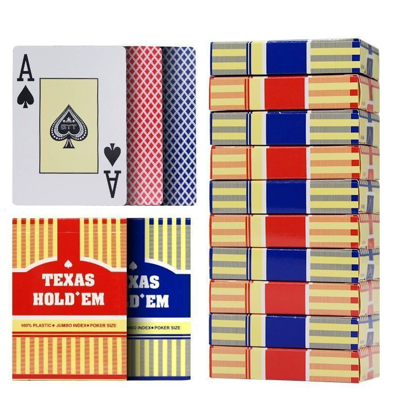 1 Pack Universal Durable Baccarat Texas Poker Cards Plastic Playing Cards Waterproof Smooth Poker Card Board Bridge Games