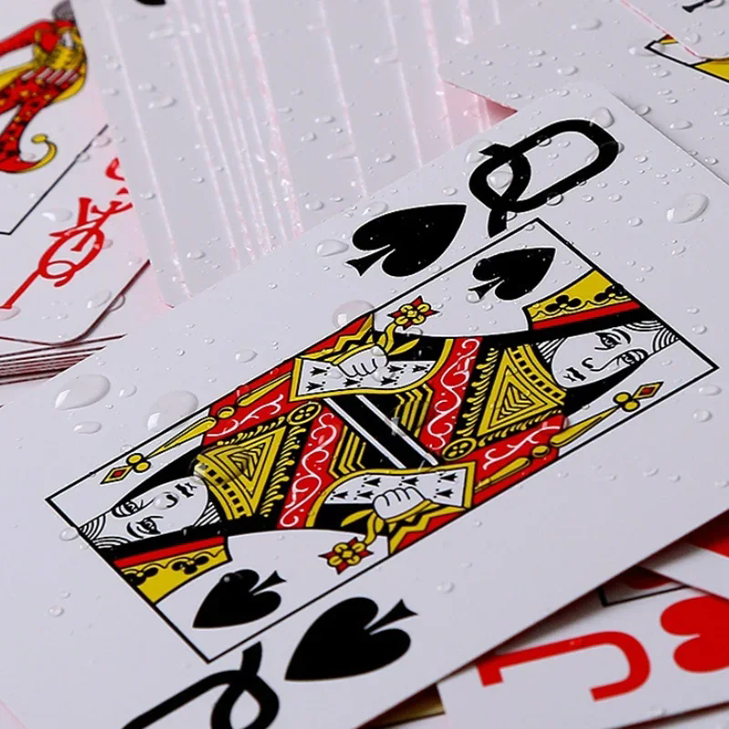 1 Pack Universal Durable Baccarat Texas Poker Cards Plastic Playing Cards Waterproof Smooth Poker Card Board Bridge Games
