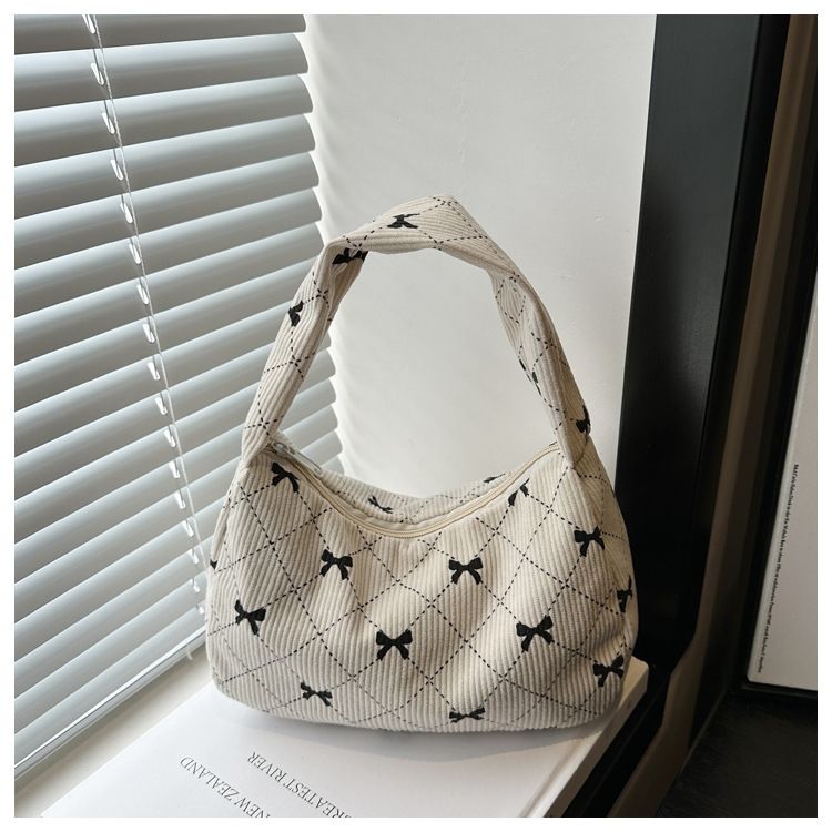 1PC  Trendy Large Capacity Shoulder Bag Trendy Casual Underarm Bag Bownot Commuting Bag Party Top-Handle Bags