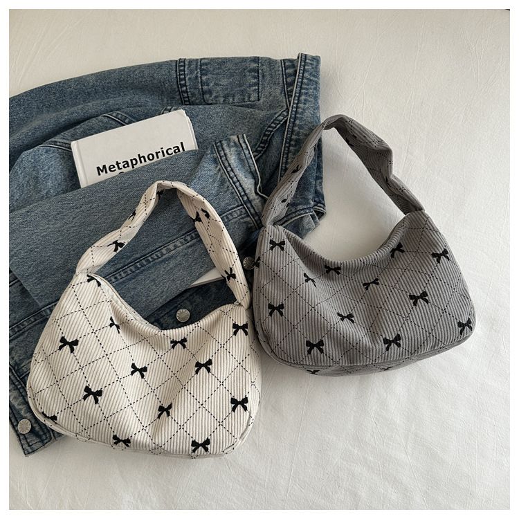 1PC  Trendy Large Capacity Shoulder Bag Trendy Casual Underarm Bag Bownot Commuting Bag Party Top-Handle Bags