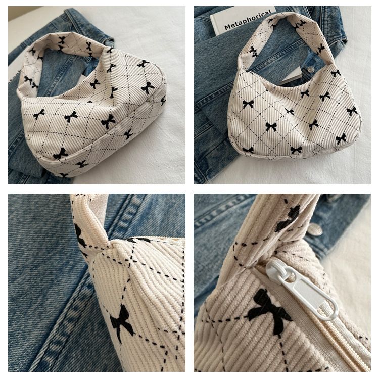 1PC  Trendy Large Capacity Shoulder Bag Trendy Casual Underarm Bag Bownot Commuting Bag Party Top-Handle Bags