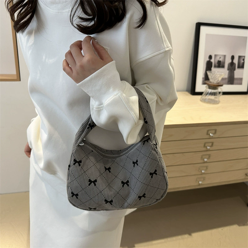 1PC  Trendy Large Capacity Shoulder Bag Trendy Casual Underarm Bag Bownot Commuting Bag Party Top-Handle Bags