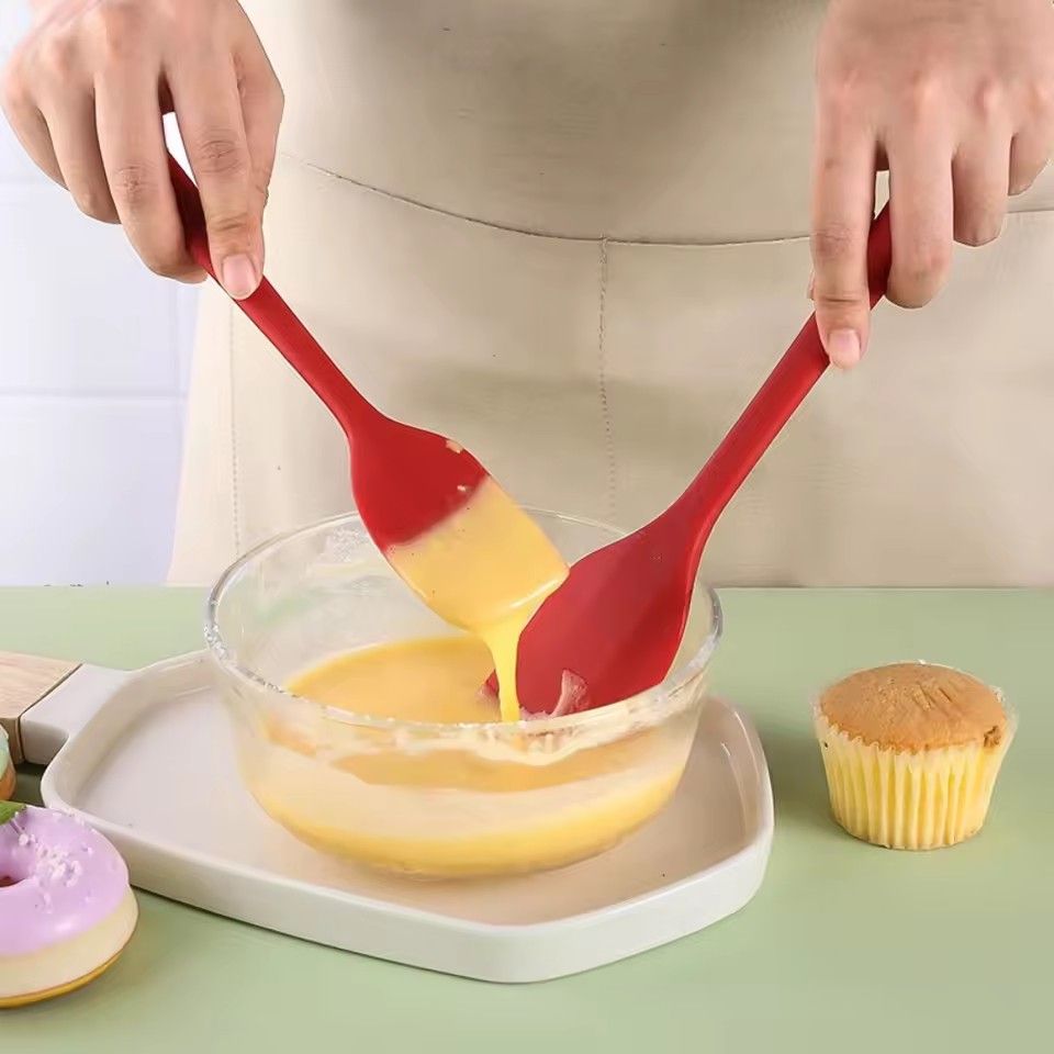 6 Pieces Silicone Spatula Set Food Grade Non Stick Heat Resistant Spatulas Turner for Cooking Baking Mixing Baking Tools