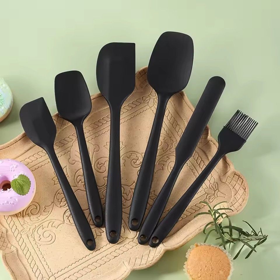 6 Pieces Silicone Spatula Set Food Grade Non Stick Heat Resistant Spatulas Turner for Cooking Baking Mixing Baking Tools