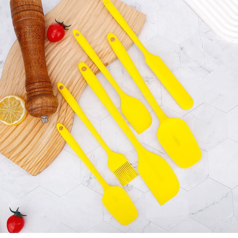 6 Pieces Silicone Spatula Set Food Grade Non Stick Heat Resistant Spatulas Turner for Cooking Baking Mixing Baking Tools