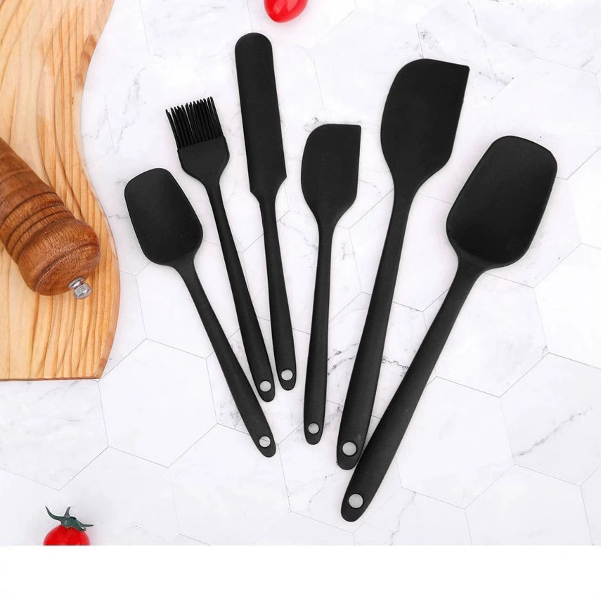 6 Pieces Silicone Spatula Set Food Grade Non Stick Heat Resistant Spatulas Turner for Cooking Baking Mixing Baking Tools