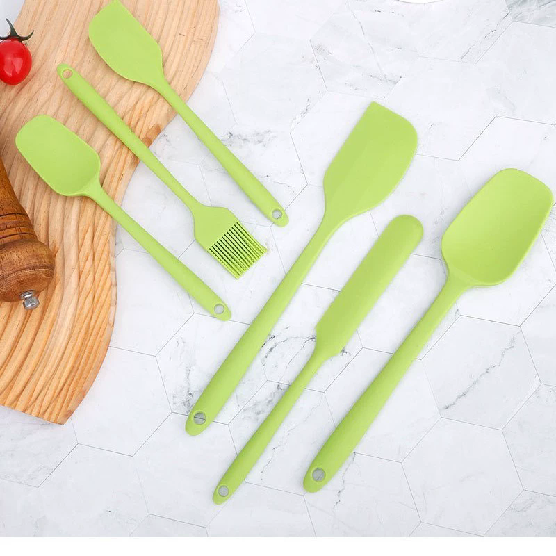 6 Pieces Silicone Spatula Set Food Grade Non Stick Heat Resistant Spatulas Turner for Cooking Baking Mixing Baking Tools