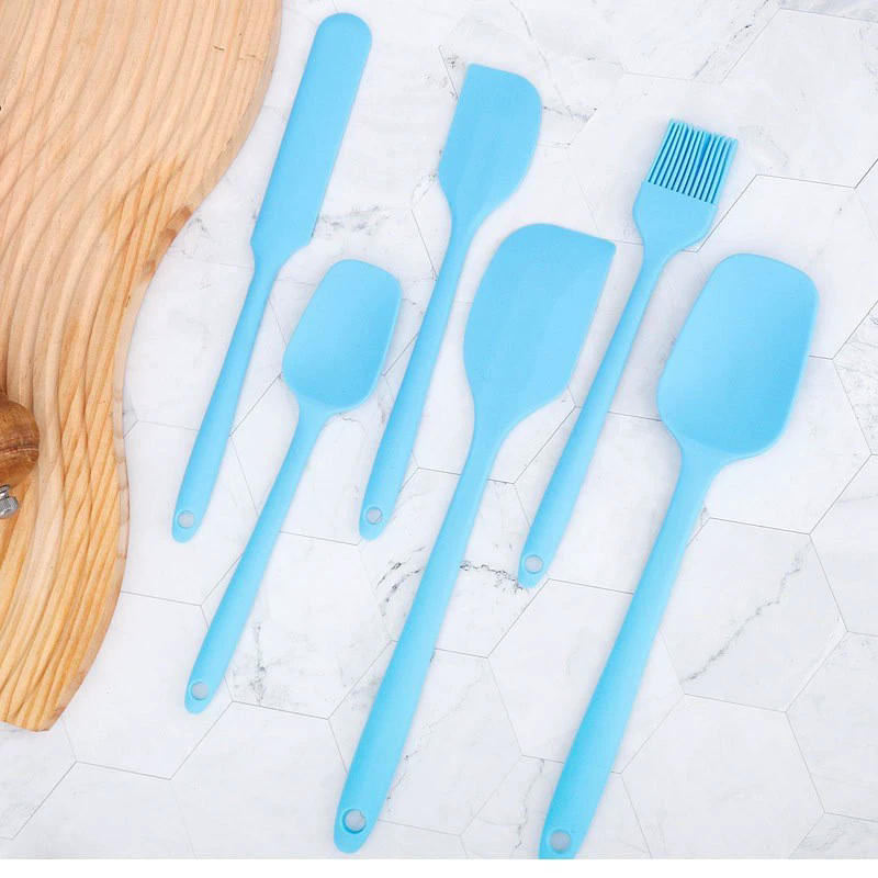 6 Pieces Silicone Spatula Set Food Grade Non Stick Heat Resistant Spatulas Turner for Cooking Baking Mixing Baking Tools
