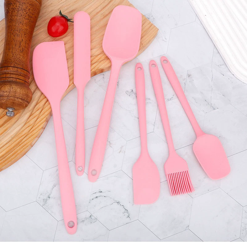 6 Pieces Silicone Spatula Set Food Grade Non Stick Heat Resistant Spatulas Turner for Cooking Baking Mixing Baking Tools