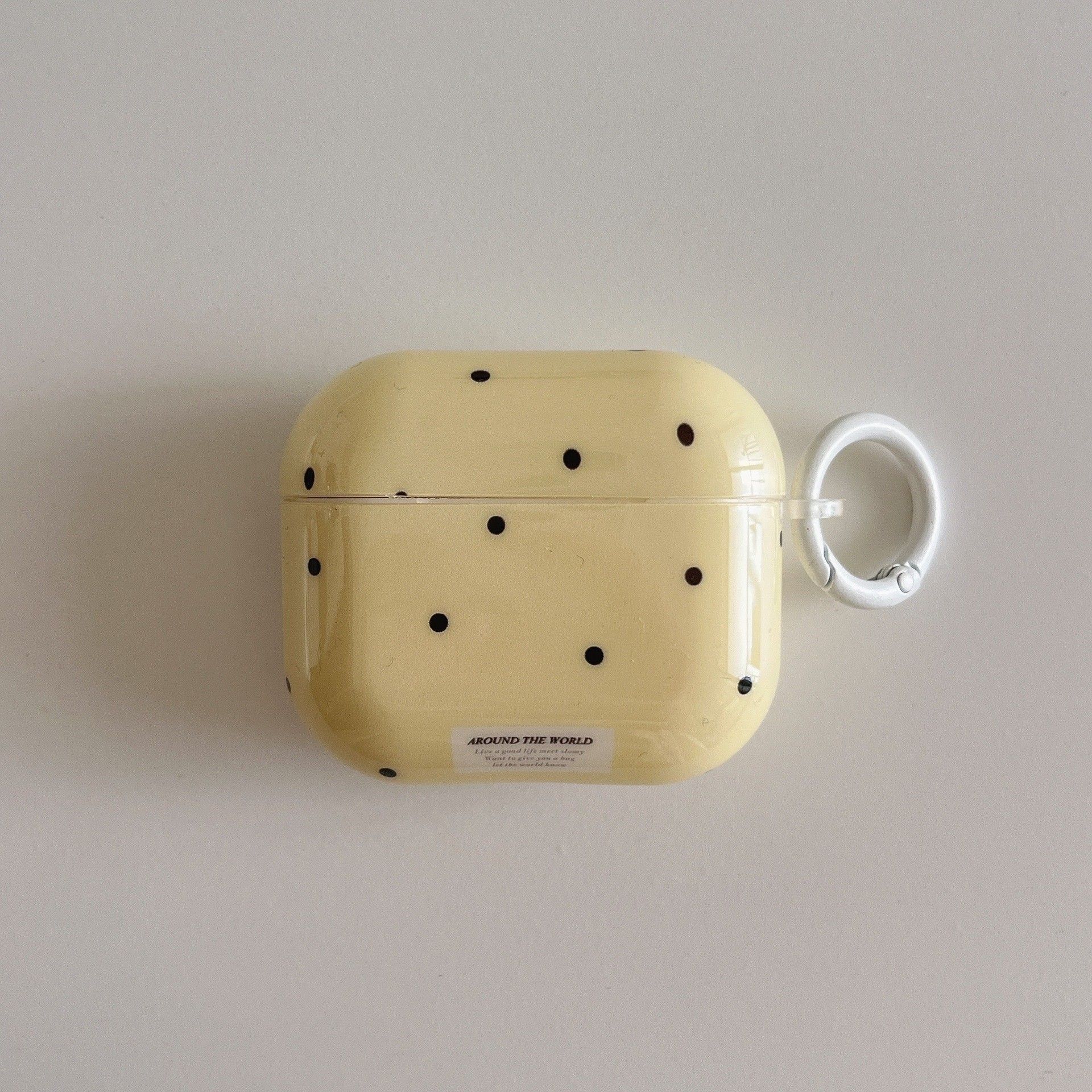 1PC   Simple Chic Pink Green Polka Dots Solid Color Protective Earphone Case Cover for AirPods 1 2 3 4 Pro 2 Pro 3