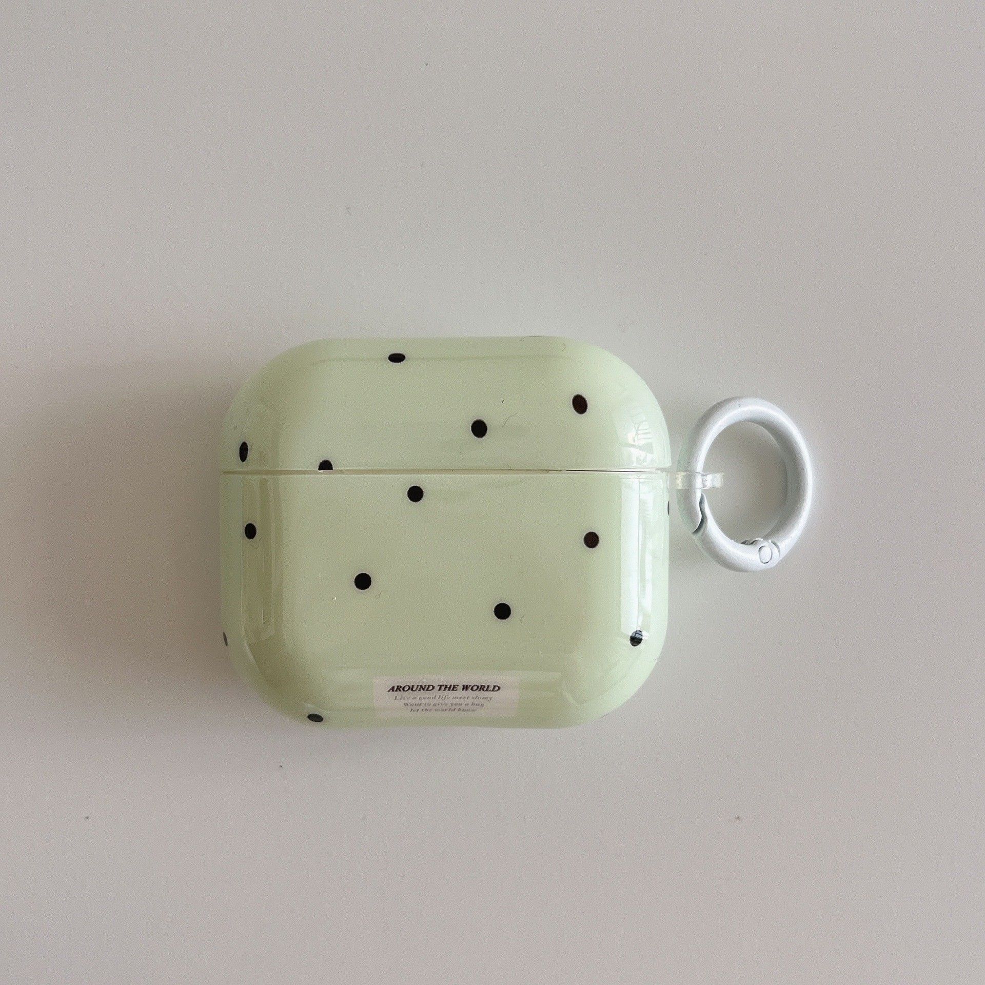 1PC   Simple Chic Pink Green Polka Dots Solid Color Protective Earphone Case Cover for AirPods 1 2 3 4 Pro 2 Pro 3