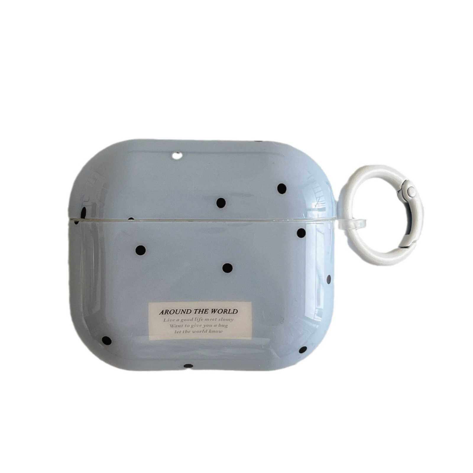 1PC   Simple Chic Pink Green Polka Dots Solid Color Protective Earphone Case Cover for AirPods 1 2 3 4 Pro 2 Pro 3