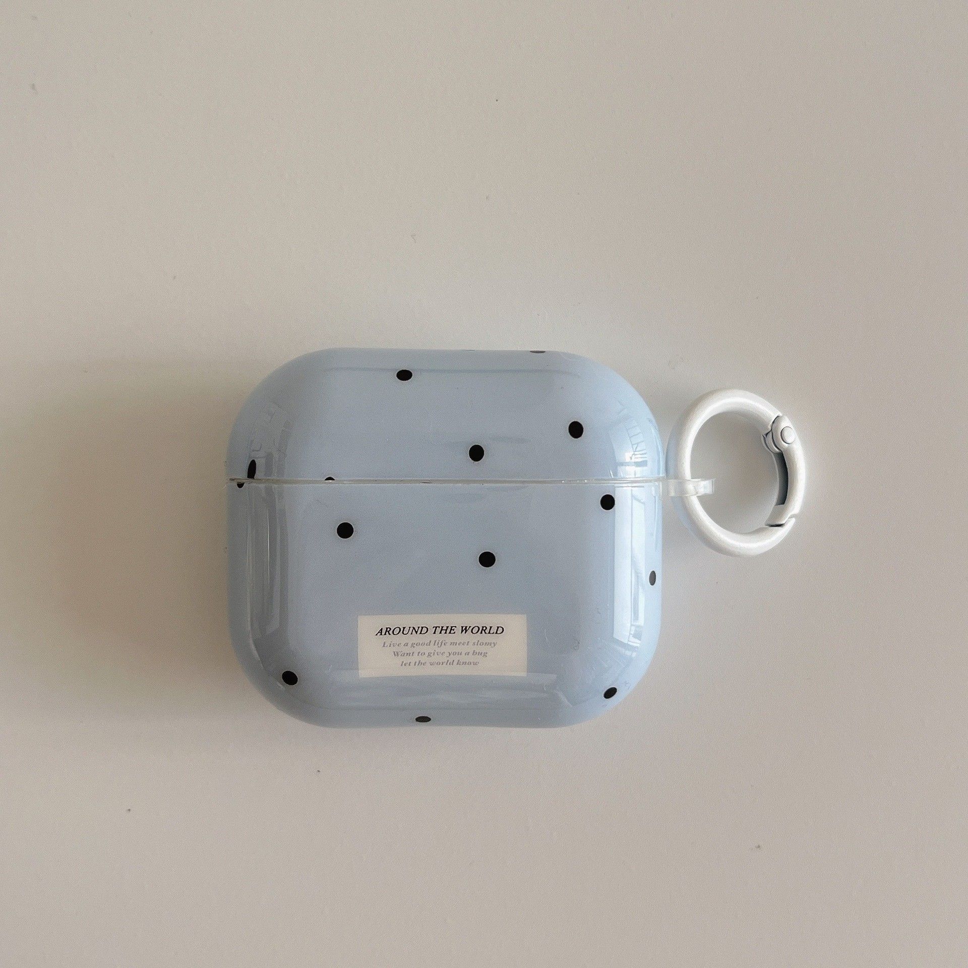 1PC   Simple Chic Pink Green Polka Dots Solid Color Protective Earphone Case Cover for AirPods 1 2 3 4 Pro 2 Pro 3